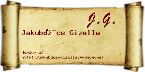 Jakubács Gizella névjegykártya